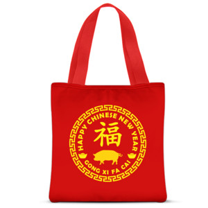 Tas Tote Fullprint Tas Tote Gong Xi Fa Cai