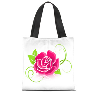 Tas Tote Fullprint Flower Earth