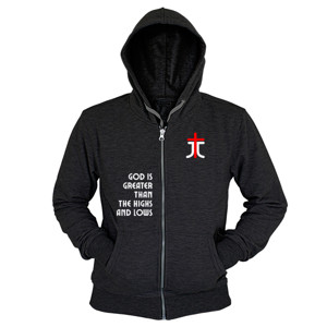 Hoodie Zipper GOD is greater4