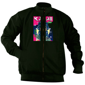 Jaket Bomber Kaos Tema Cute Anime Kawaii Jepang