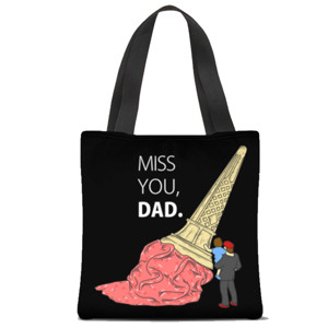 Tas Tote Fullprint MISS YOU, DAD