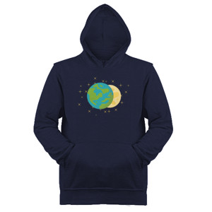 Jaket Hoodie Earth Moon Stars