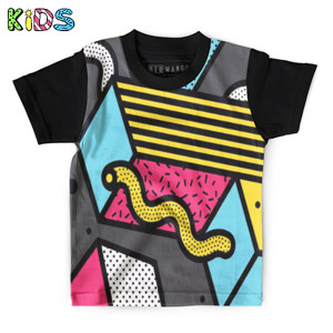 Kaos Anak Full-Print Neo memphis background 4