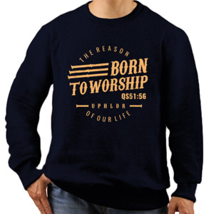 Jaket Sweater Born to Worship Tshirt