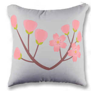 Bantal bantal sofa sakura pink-b001