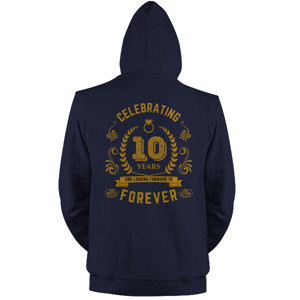 Jaket Hoodie Celebrating 10 Years Wedding Anniversary