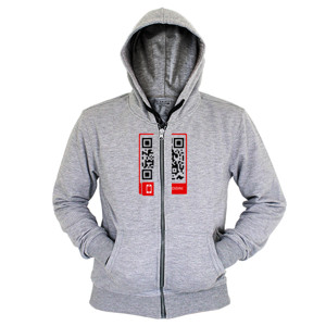 Hoodie Zipper Kaos Kaos QR CODE (Maaf anda kena prank) CUSTOM
