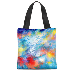 Tas Tote Fullprint percikan air di kaca