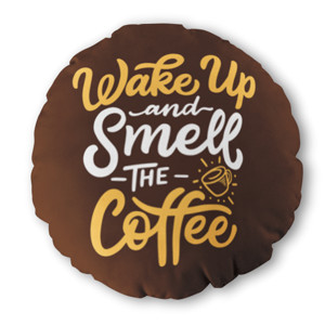 Bantal Bulat Coffee Quote