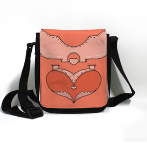 Tas Selempang Love pink