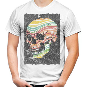 Kaos SKULL IN RAINBOW