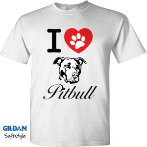 Kaos I Love Pitbull Pit Bull