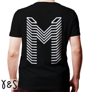 Kaos Logo huruf M gamer (Front & Back)
