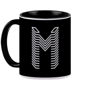 Mug Logo huruf M gamer