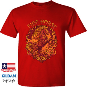 Kaos FIRE HORSE 2026 gaya Batak