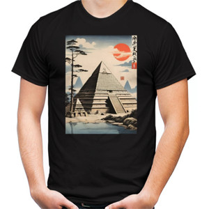 Kaos Drawing Giza Pyramid Japanes Style