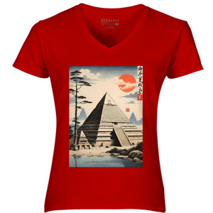 Kaos Drawing Giza Pyramid Japanes Style