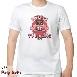 Kaos Raccoon Sitting on Pink Couch with Extreme TV Bing