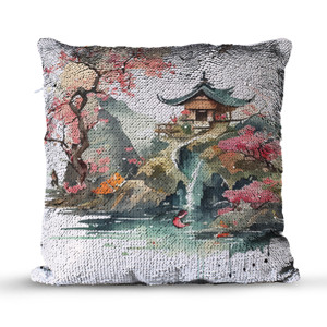 Bantal Ajaib Bantal Sequin Japanese Cherry Blossom
