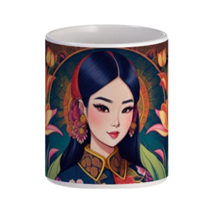 Mug Rentro Batik Mug Super Keren - Mug Keluarga Happy