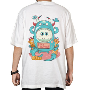 Kaos Oversize Cute monster stay humble