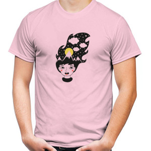 Kaos ilustrasi Gadis pegunungan