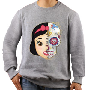 Jaket Sweater art skull snow white