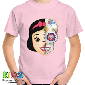 Kaos art skull snow white