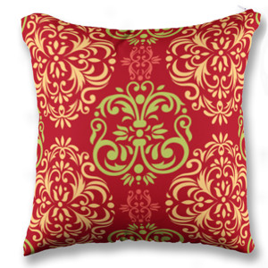 Bantal Pola Damask Warna-Warni