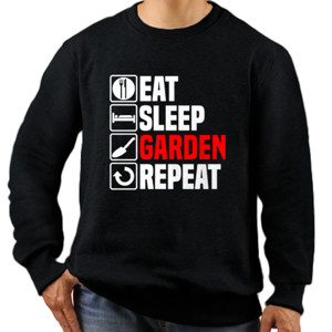 Jaket Sweater Eat Sleep Garden