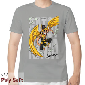 Kaos Kaos Gatotkaca Poly Soft Grey Indonesia