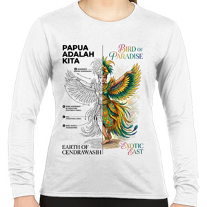 Kaos Kaos Papua Cendrawasih Bird of Paradise