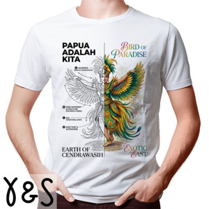 Kaos Kaos Papua Cendrawasih Bird of Paradise