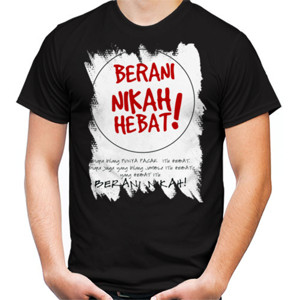 Kaos Kaos Berani Nikah Hebat Hitam