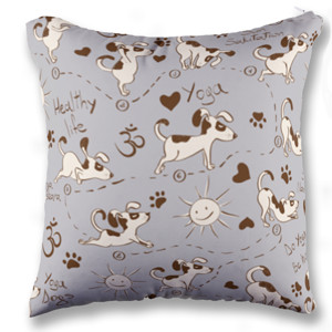 Bantal Yoga Dogs (Grey)