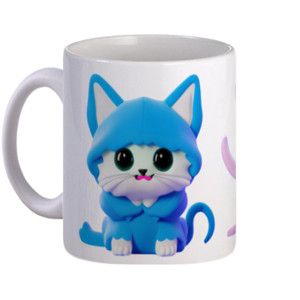 Mug Mug Kucing Pakai Hoodie Lucu