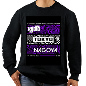 Jaket Sweater Kyoto Tokyo Nagoya Purple