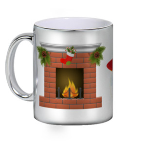 Mug Silver santa terbang