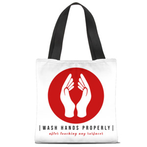 Tas Tote Fullprint Wash Hand Properly
