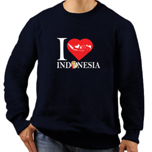 Jaket Sweater Love Indonesia