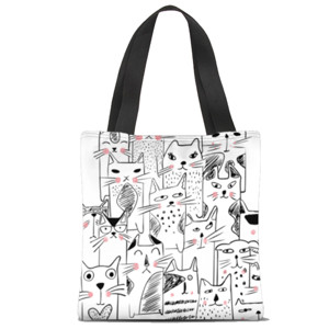 Tas Tote Fullprint Cat-2