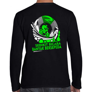 Kaos Kaos Sepeda Sedikit Bicara (Design Belakang)
