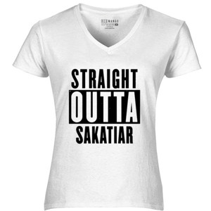 Kaos Straight Outta SAKATIAR Black Logo