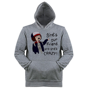 Jaket Hoodie Distro Stranger Dustin She is Crazy