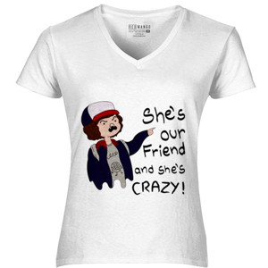 Kaos Distro Stranger Dustin She is Crazy