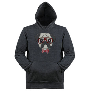 Jaket Hoodie Dog pug geek