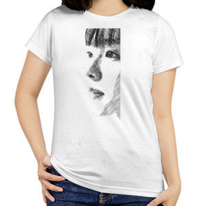 Kaos 2.front_Beauty_woman_sket_pencil_white_hery
