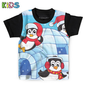 Kaos Anak Full-Print Penguin 2