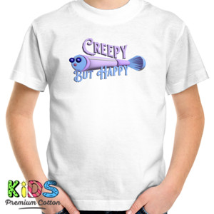 Kaos Ikan Tayo Creepy But Happy