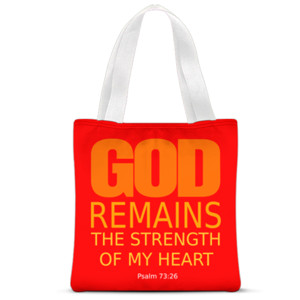 Tas Tote Fullprint GOD REMAINS THE STRENGTH OF MY HEART